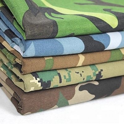 Polyester Cotton Blend Fabric for Camouflage Uniform in Medium Weight and TWILL Style