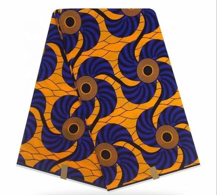 35 Years Professional 100% Polyester Kente Design Wax Printing Fabric 6yds Piece