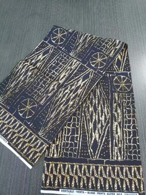35 Years Professional 100% Polyester Kente Design Wax Printing Fabric 6yds Piece