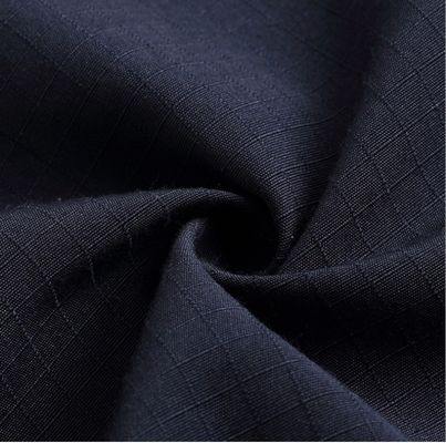 Waterproof Ripstop Stretch Fabric Poly Cotton 220gsm Qingdao Woven Plain Dyed 4 Grade