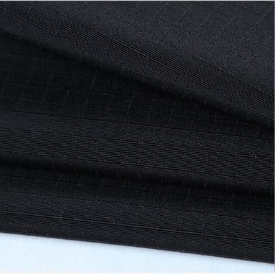 Waterproof Ripstop Stretch Fabric Poly Cotton 220gsm Qingdao Woven Plain Dyed 4 Grade