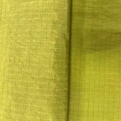 Water Repellent Coated Fabric Shiny Metal Coated 210D UHMWPE Gridstop Nylon for Jacket