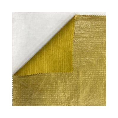 Shiny Metal Coated Fabric Gridstop Nylon for Fashion Accessories-Bags Purses Totes