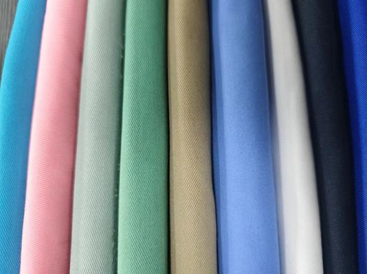 Waterproof Anti Pill 100% Polyester Twill Fabric Workwear Cloth Fabric Customized Color