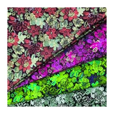 100% Polyester Metallic Jacquard Brocade Fabric in Ready Stock Color for Your Requirements