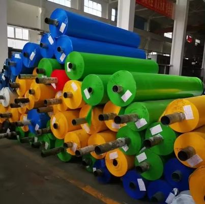 High Visibility 150GSM 100% Polyester Twill Tarpaulin Waterproof Wildely Used Fabric